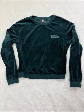 ECHT Teal Green Velour Crewneck Sweatshirt